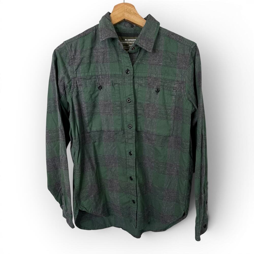 REI Cooperative Womens size XS Wallace Lake Flannel Shirt Buffalo Plaid Flannel